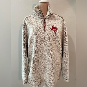Home Free Cozy Sherpa Pullover with Texas Patch